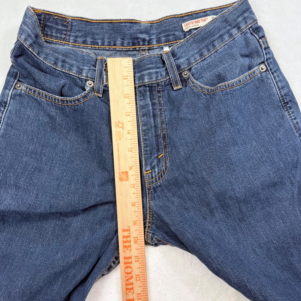 Vintage Levis Red Tab Wide Leg Dark Wash Jeans 50924-1418 Made in USA Size 5M JR - Picture 11 of 14